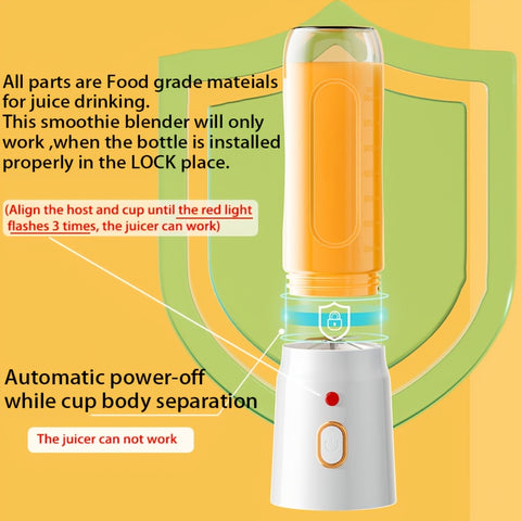 Portable USB Rechargeable Mini Blender – Travel-Friendly