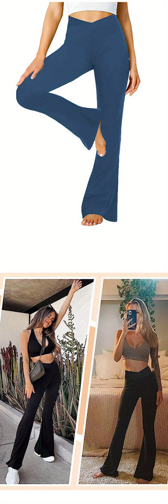 Women's High Waist Flared Leggings - Soft and Comfy Yoga Pants for Dance, Sports and Activewear