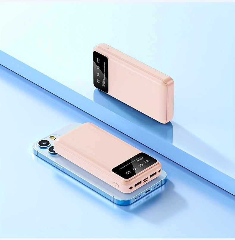 50000mAh Large-Capacity Power Bank – Portable Emergency Charger with LED Indicator, Flashlight, Outdoor Travel Backup Battery for Phones & Electronics