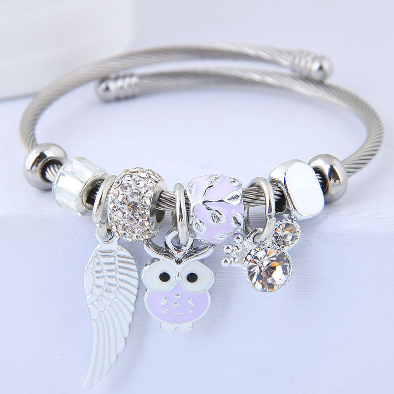 Divine Guardian Owl Charm Bracelet