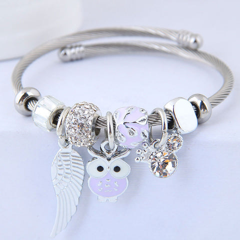 Divine Guardian Owl Charm Bracelet