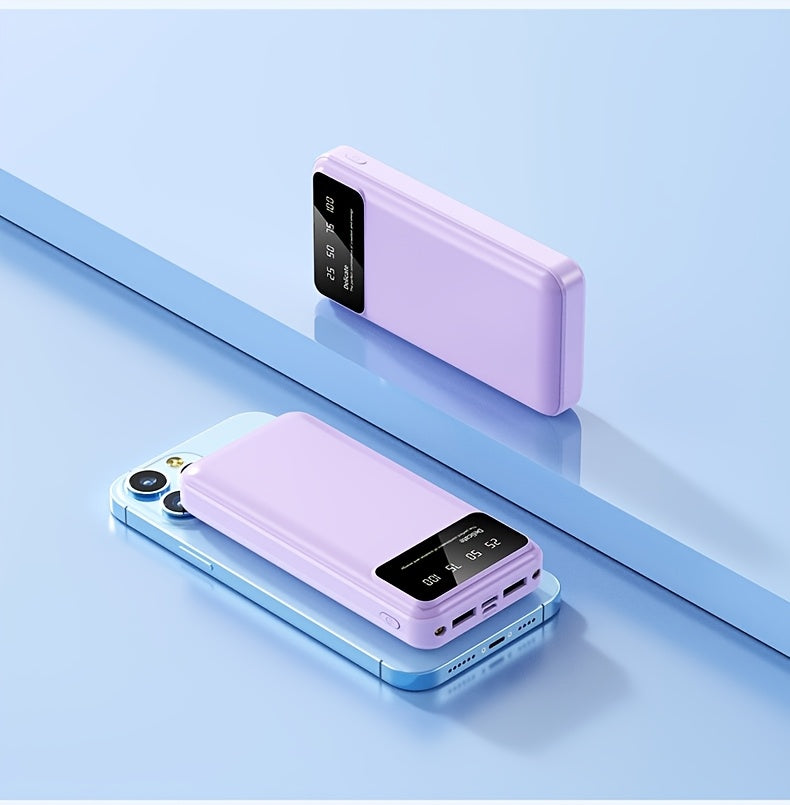 50000mAh Large-Capacity Power Bank – Portable Emergency Charger with LED Indicator, Flashlight, Outdoor Travel Backup Battery for Phones & Electronics