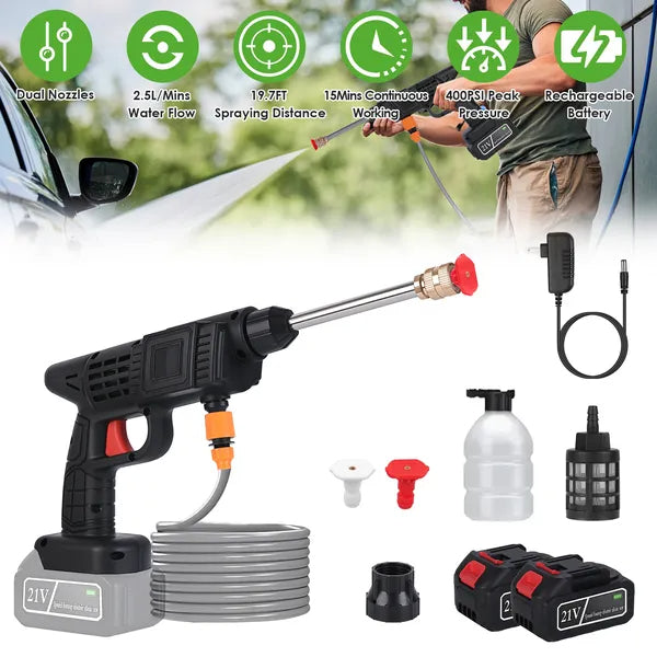 Mini Cordless Power Washer – 21V Rechargeable Cleaning System