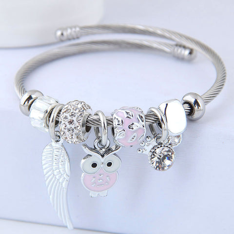 Divine Guardian Owl Charm Bracelet