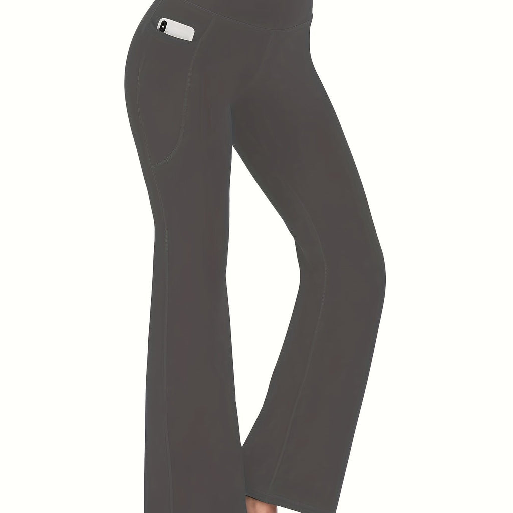 Waist-Shaping Flared Yoga Pants for Fitness & Casual Wear
