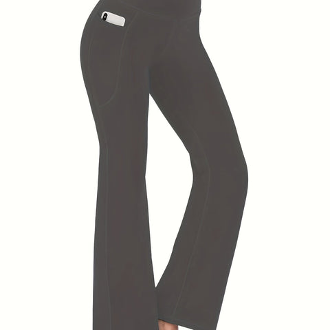 Waist-Shaping Flared Yoga Pants for Fitness & Casual Wear