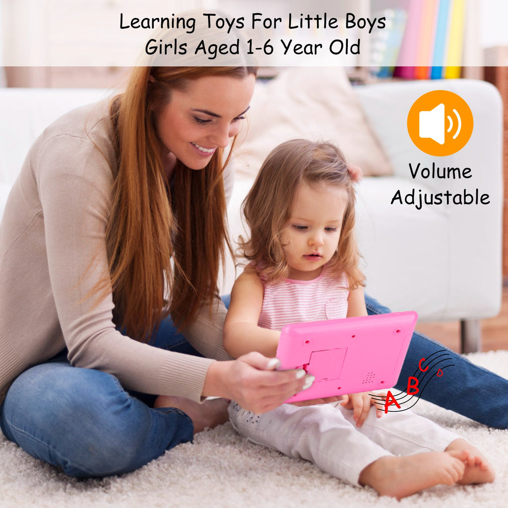 Baby Learning Tablet Educational Mini Pads Toys Touch Learn Toddler Tablet For ABC Numbers Words Gift For Boys Girls Aged 1-6 Year Old Kids