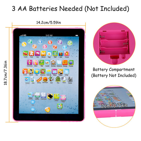 Baby Learning Tablet Educational Mini Pads Toys Touch Learn Toddler Tablet For ABC Numbers Words Gift For Boys Girls Aged 1-6 Year Old Kids
