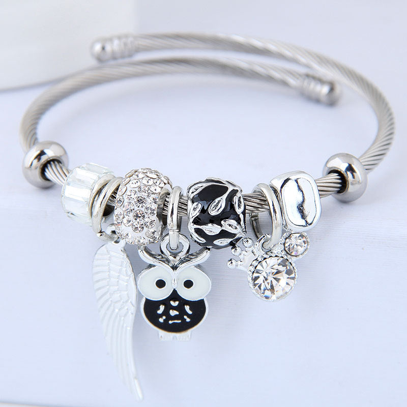 Divine Guardian Owl Charm Bracelet