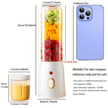 Portable USB Rechargeable Mini Blender – Travel-Friendly