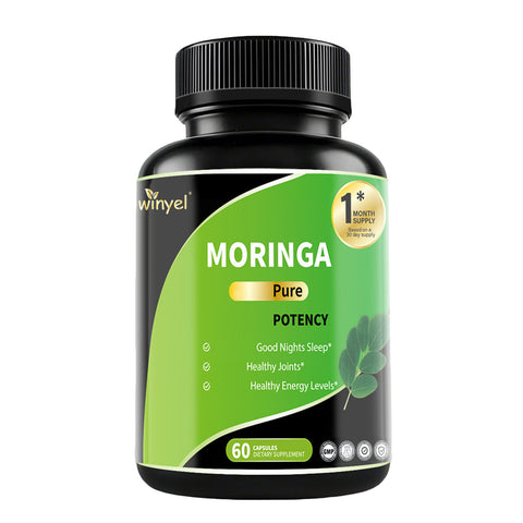 Pure Moringa Capsules - High Potency,With Essential Vitamins & Amino Acids - 60 Capsules