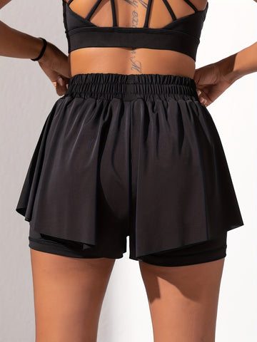 Yoga Shorts – Breathable Athletic Running Shorts with Drawstring & Side Pockets