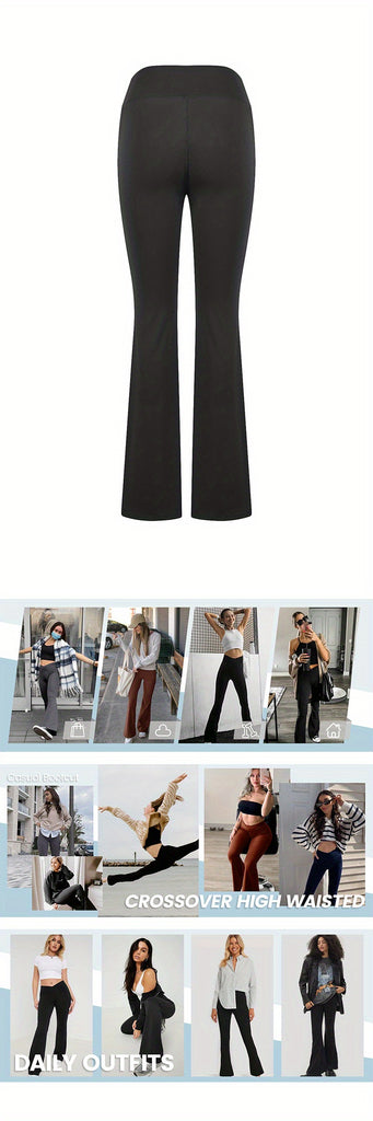 Women's High Waist Flared Leggings - Soft and Comfy Yoga Pants for Dance, Sports and Activewear