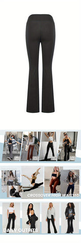 Women's High Waist Flared Leggings - Soft and Comfy Yoga Pants for Dance, Sports and Activewear