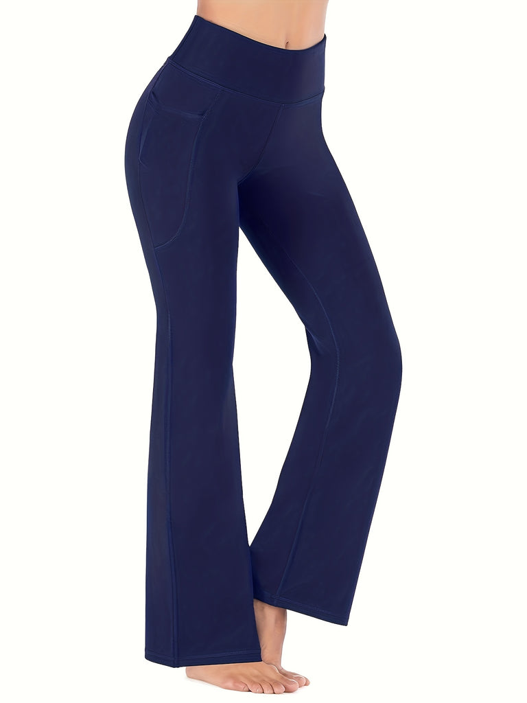 Waist-Shaping Flared Yoga Pants for Fitness & Casual Wear