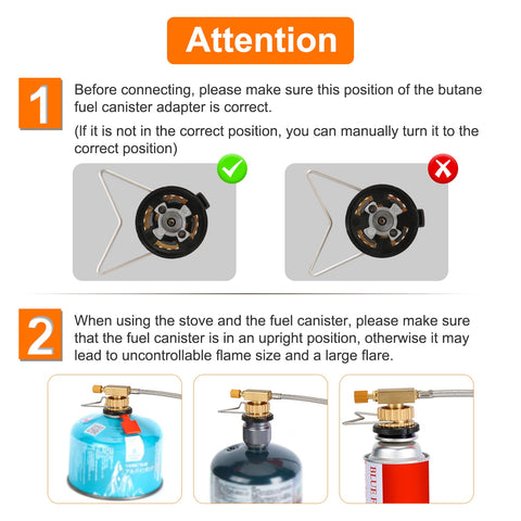 12000W Portable Camping Stove with Igniter – Windproof Backpacking Burner with Carry Case & Cassette Adapter