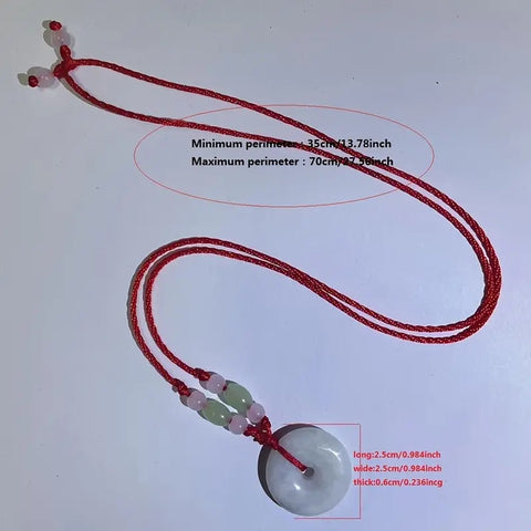 Peace Healing Crystal Jadeite,Circle Coi Stone Pendant