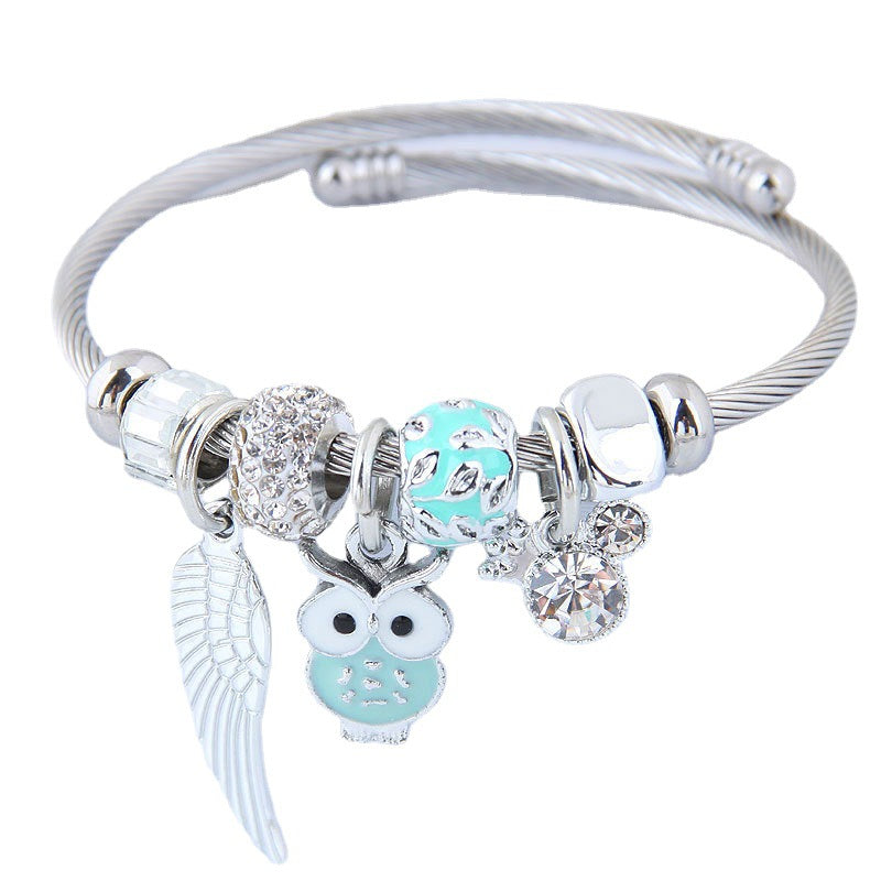 Divine Guardian Owl Charm Bracelet