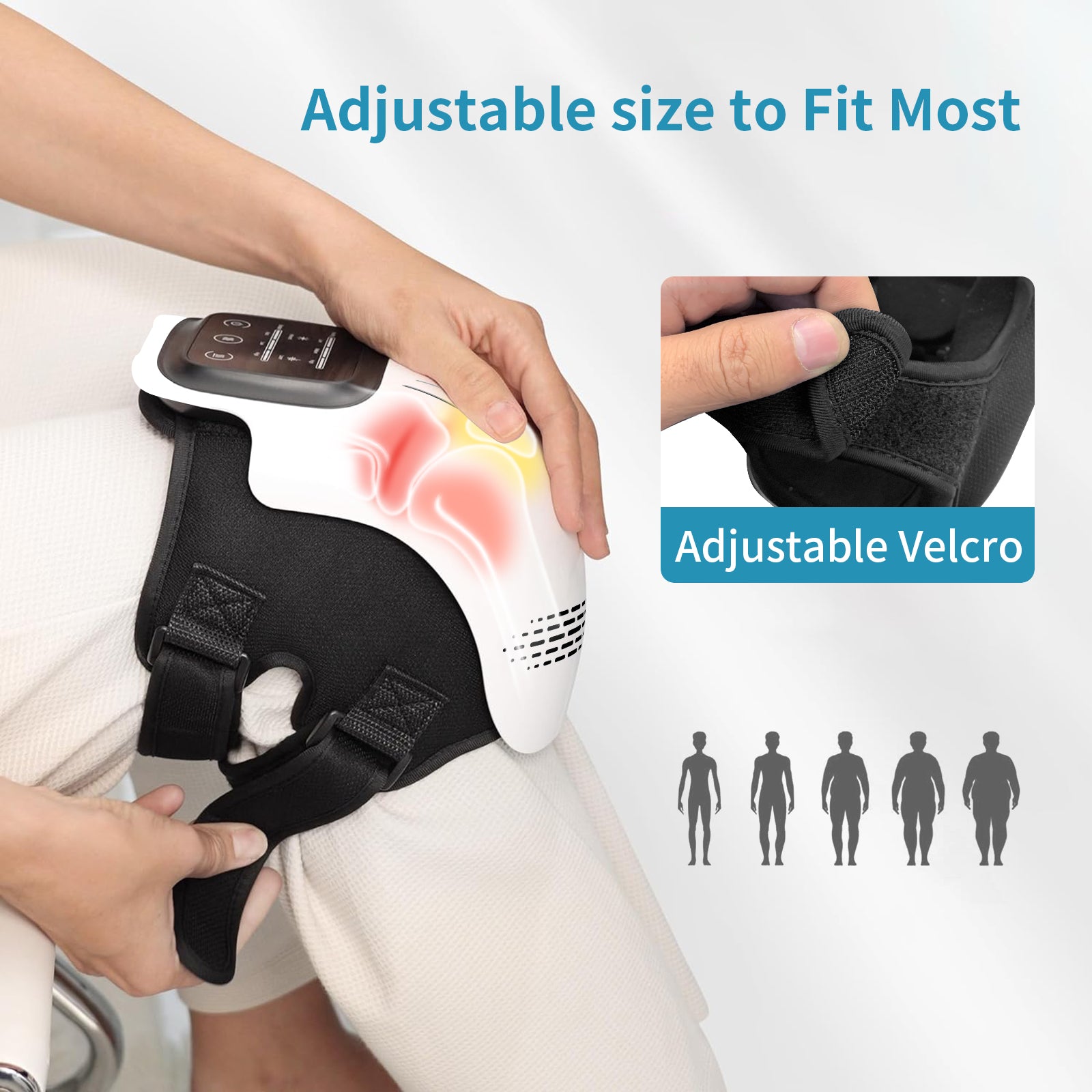Rechargeable Knee Massager with Heat & Vibration for Pain Relief