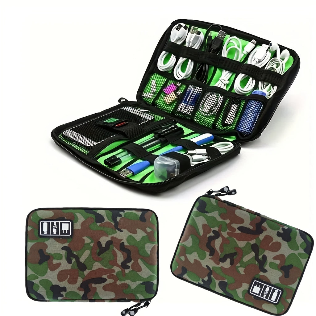 Portable Electronics Accessories Organizer – Travel Case for Cables, Headphones, Earphones & Phone Gear