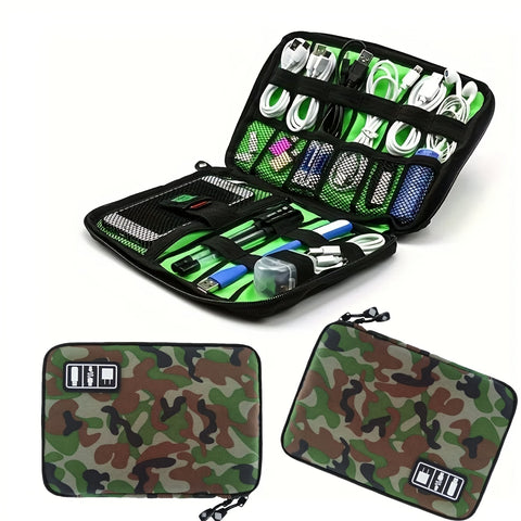Portable Electronics Accessories Organizer – Travel Case for Cables, Headphones, Earphones & Phone Gear