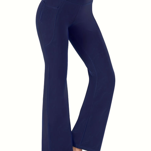 Waist-Shaping Flared Yoga Pants for Fitness & Casual Wear