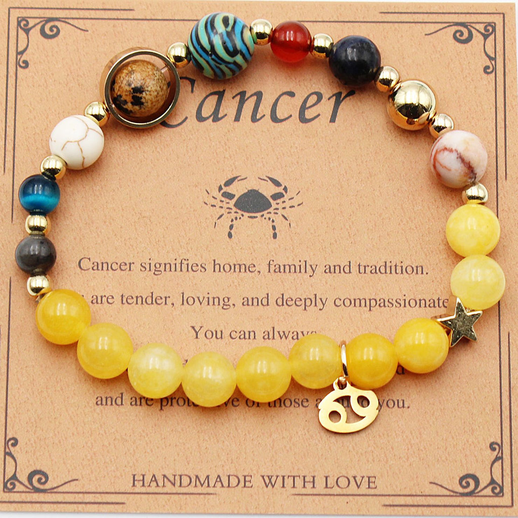 Cosmic Aura Morganite Zodiac Bracelet