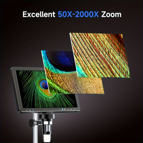Digital Microscope 2000X Soldering Microscope with IPS Screen