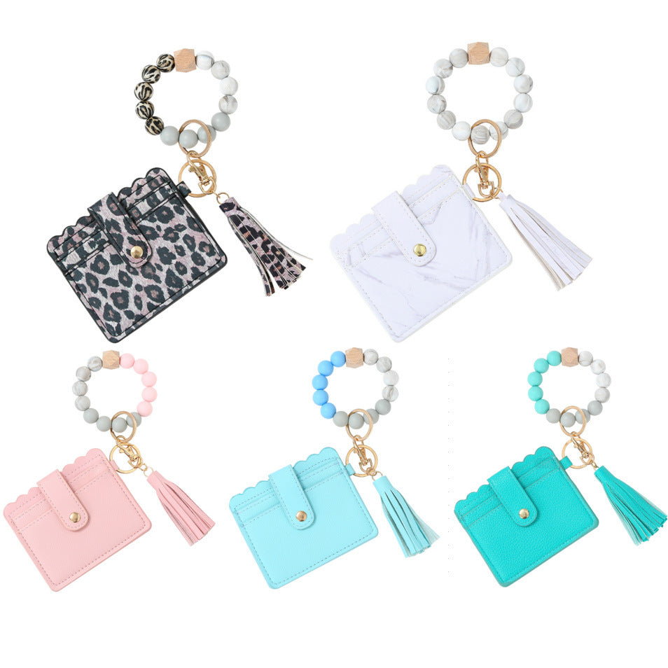 Urban Chic Beaded Wristlet Keychain