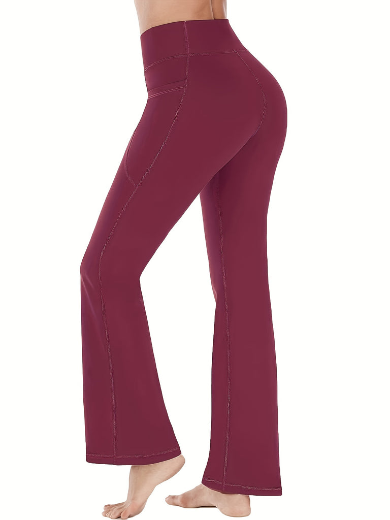 Waist-Shaping Flared Yoga Pants for Fitness & Casual Wear
