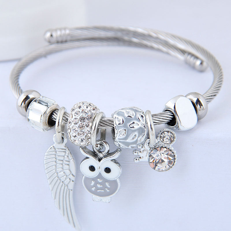 Divine Guardian Owl Charm Bracelet