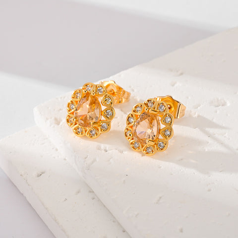 Luxe Prism Zircon Stud Earrings