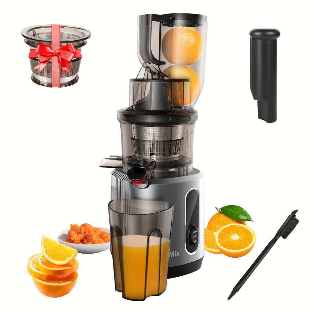 Juicer – Single  Cold Press Juicer for Nutrient-Rich Fruit & Vegetable Juice, BPA-Free, Easy to Clean