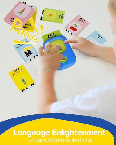 Talking Flash Cards,Kids Toddler Flash Cards With 224 Sight Words,Montessori Toys,Autism Sensory Toys,Speech Therapy Toys,Learning Educational Gifts For Age 1 2 3 4 5 Years Old Boys And Girls