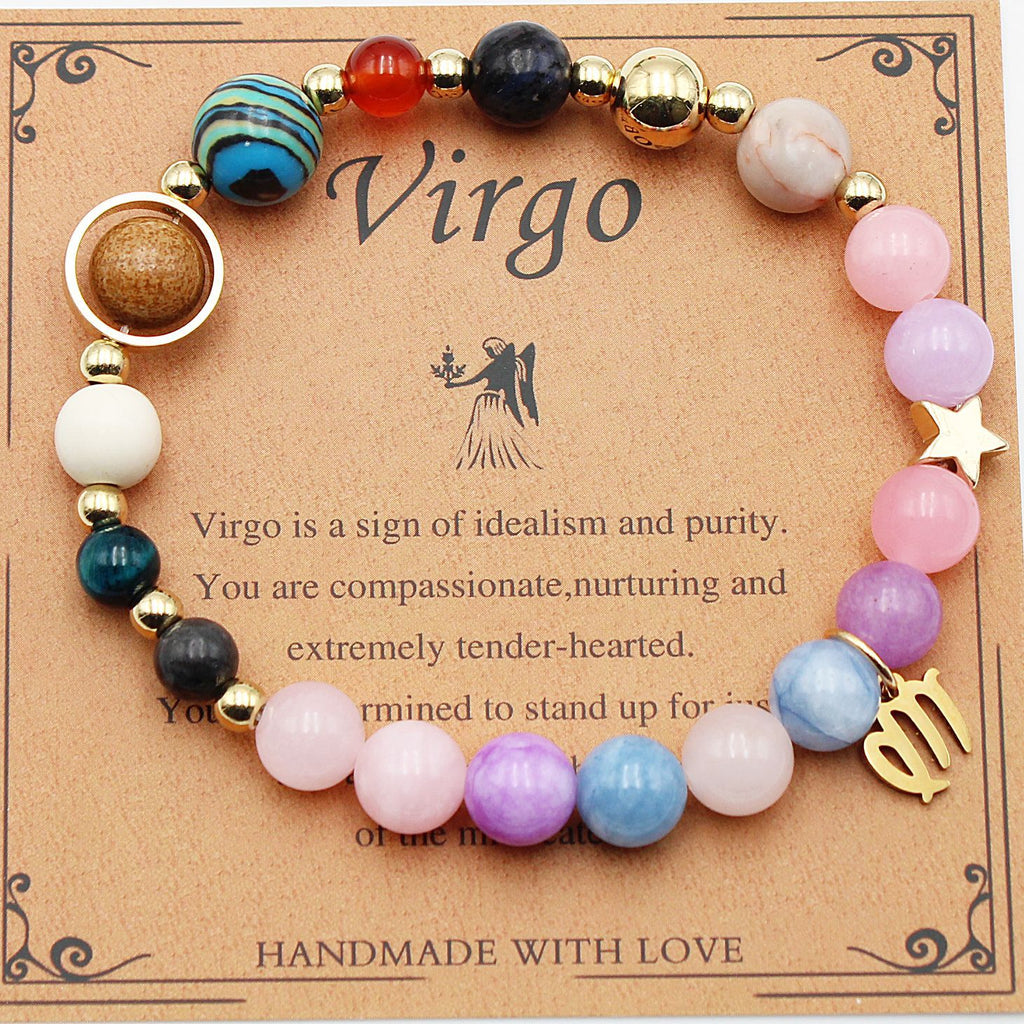 Cosmic Aura Morganite Zodiac Bracelet