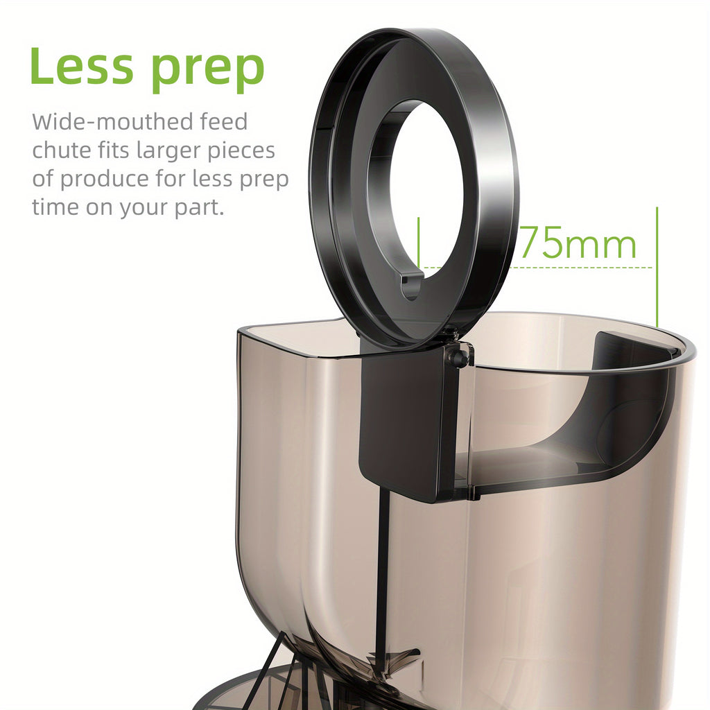 Juicer – Single  Cold Press Juicer for Nutrient-Rich Fruit & Vegetable Juice, BPA-Free, Easy to Clean