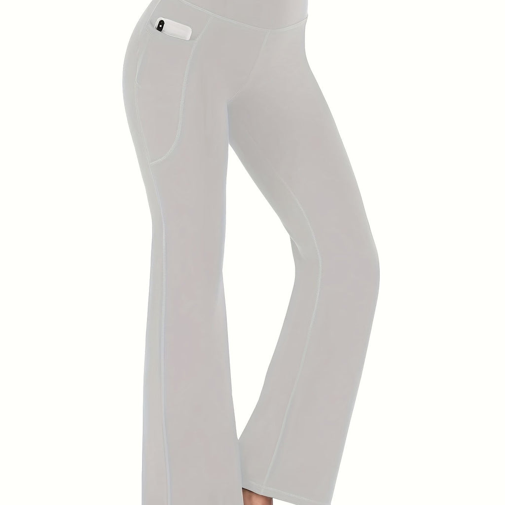 Waist-Shaping Flared Yoga Pants for Fitness & Casual Wear