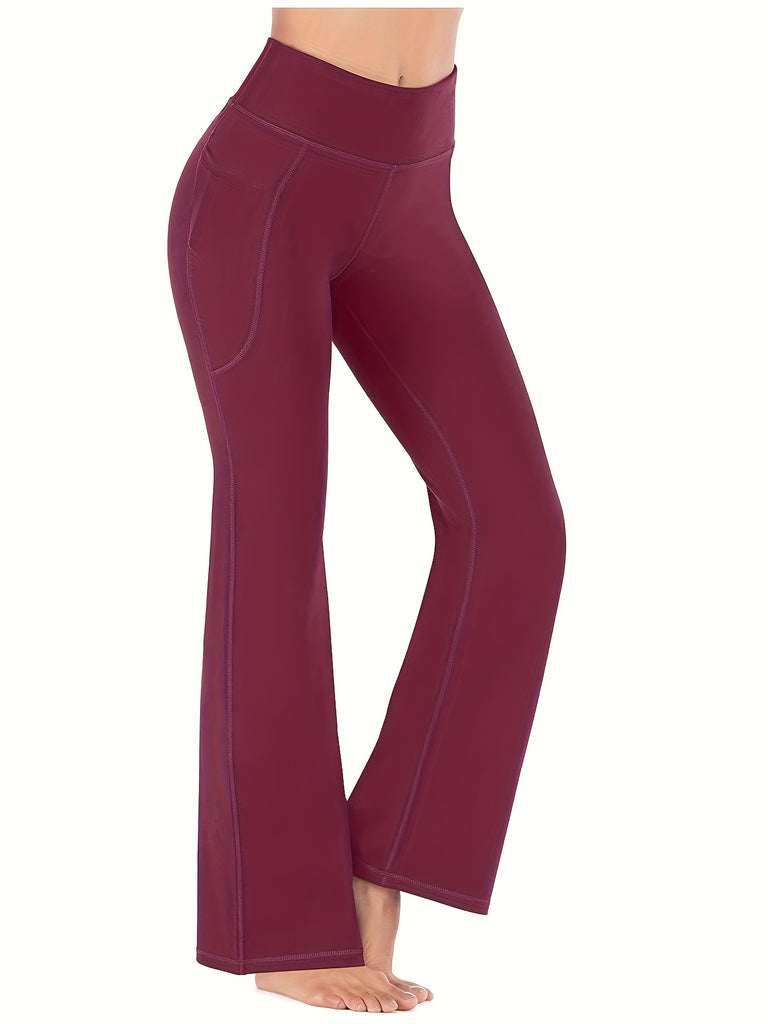 Waist-Shaping Flared Yoga Pants for Fitness & Casual Wear