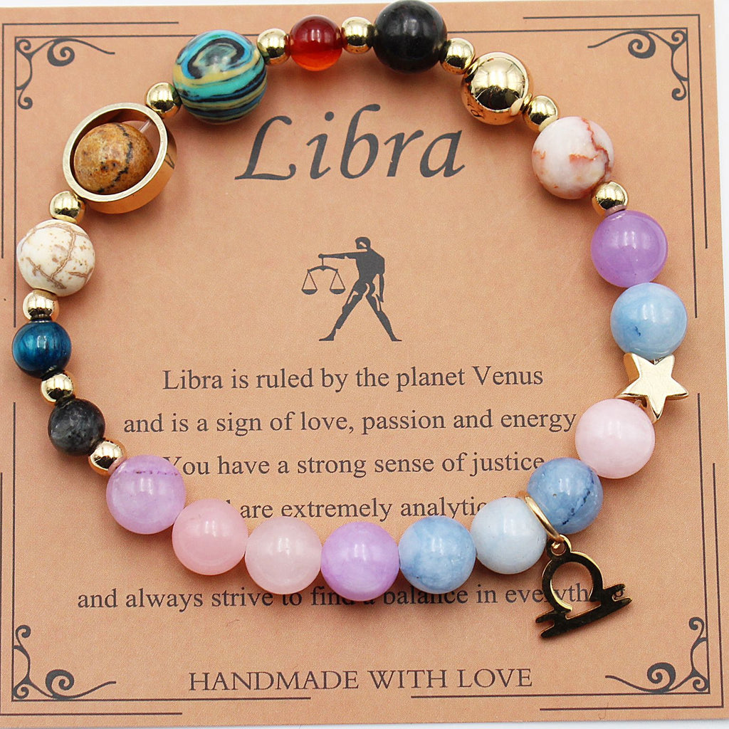 Cosmic Aura Morganite Zodiac Bracelet