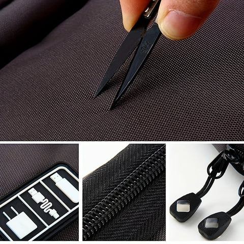 Portable Electronics Accessories Organizer – Travel Case for Cables, Headphones, Earphones & Phone Gear