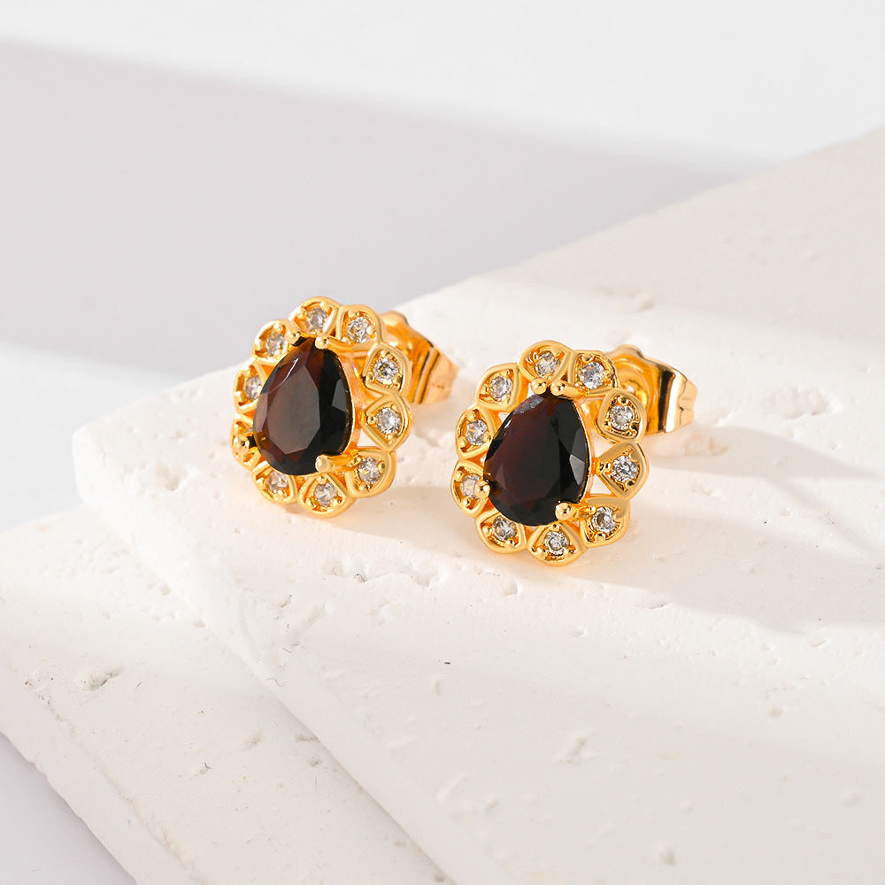 Luxe Prism Zircon Stud Earrings