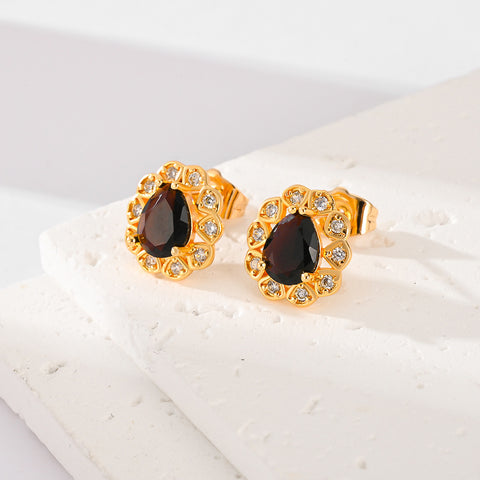 Luxe Prism Zircon Stud Earrings