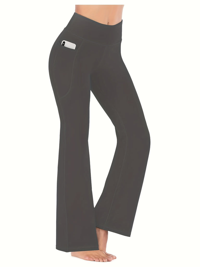Waist-Shaping Flared Yoga Pants for Fitness & Casual Wear