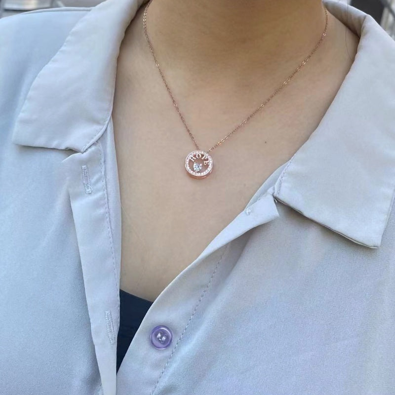 Necklace Zirconia Diamond Hope Pendant Gold plated