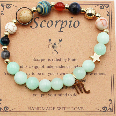 Cosmic Aura Morganite Zodiac Bracelet