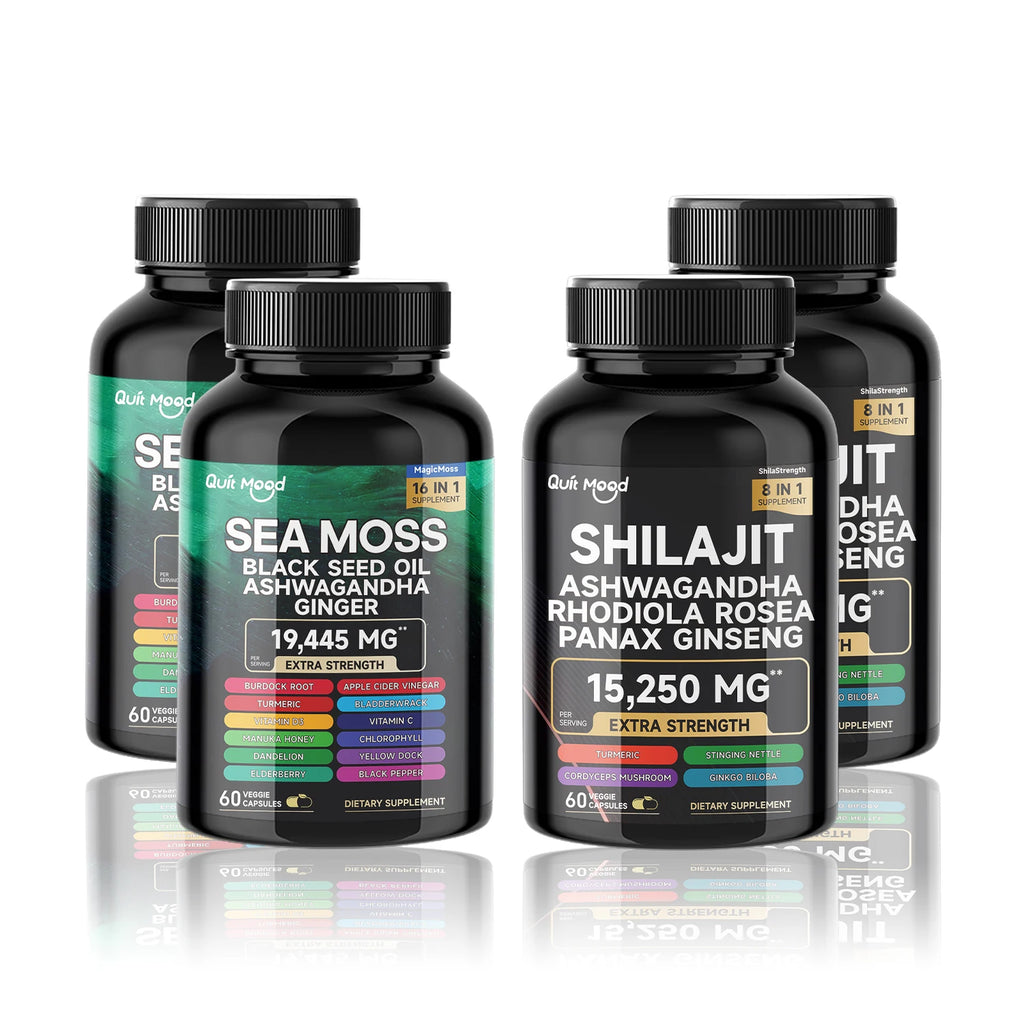 Herbal Sea Moss & Shilajit Capsules – 120-Count Blend with Ashwagandha, Turmeric & More
