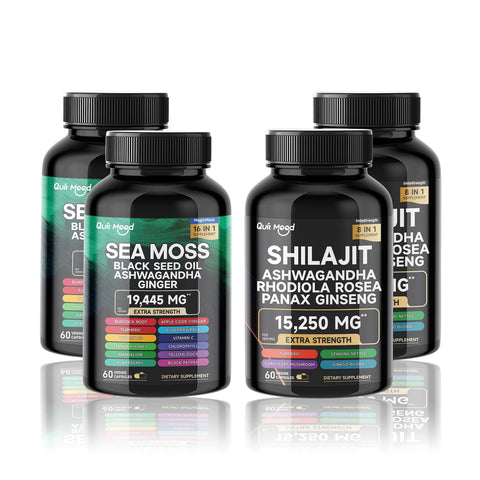 Herbal Sea Moss & Shilajit Capsules – 120-Count Blend with Ashwagandha, Turmeric & More