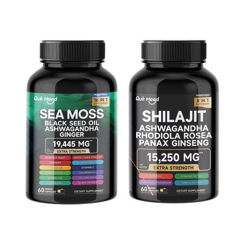 Herbal Sea Moss & Shilajit Capsules – 120-Count Blend with Ashwagandha, Turmeric & More