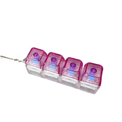 LED Keyboard Keychain Clicker – Light-Up Stress Relief Fidget Toy