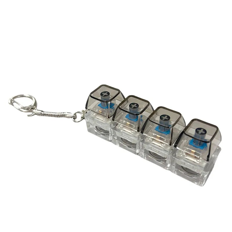 LED Keyboard Keychain Clicker – Light-Up Stress Relief Fidget Toy